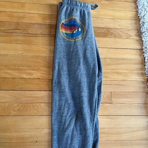 Aviator Nation Sweatpants - Heather Grey Logo Pants